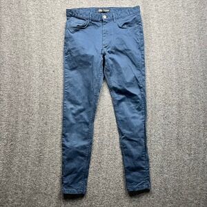 Zara Chinos Mens 31 Blue Slim Fit Five Pocket Cotton Blend Trousers
